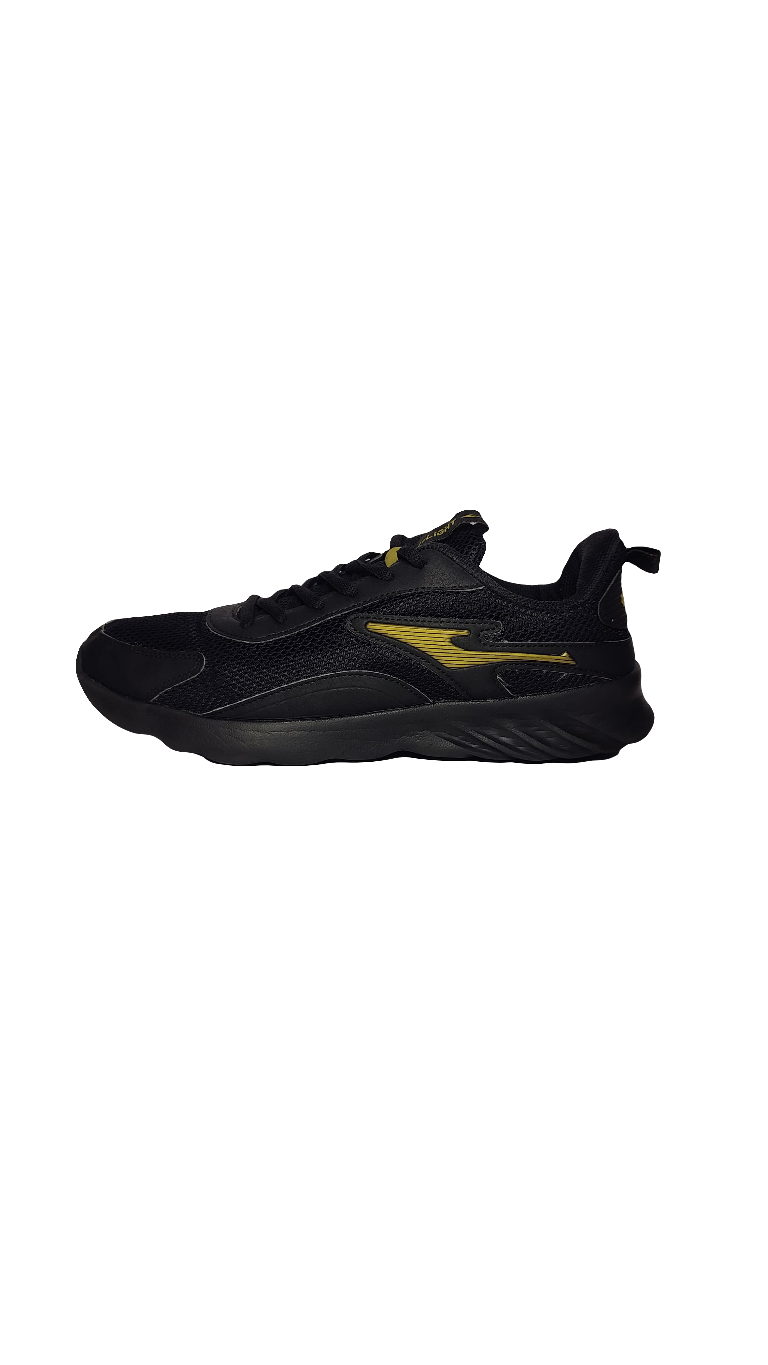 ERKE Hongxing Running Shoes – Black/Gold (Low-Top)