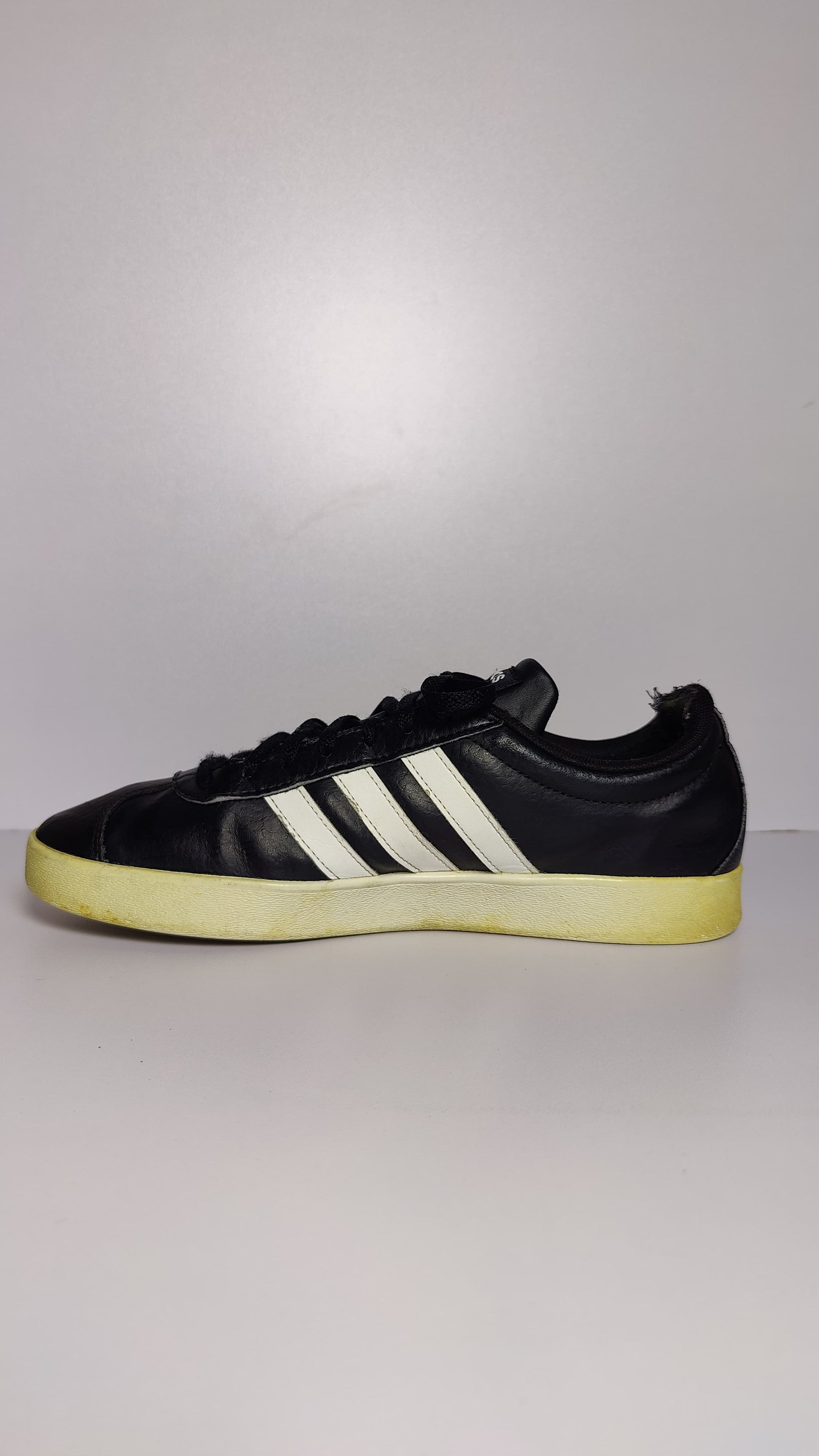 Adidas Men's OrthoLite® Float Courtset – Suede Black / White Stripe