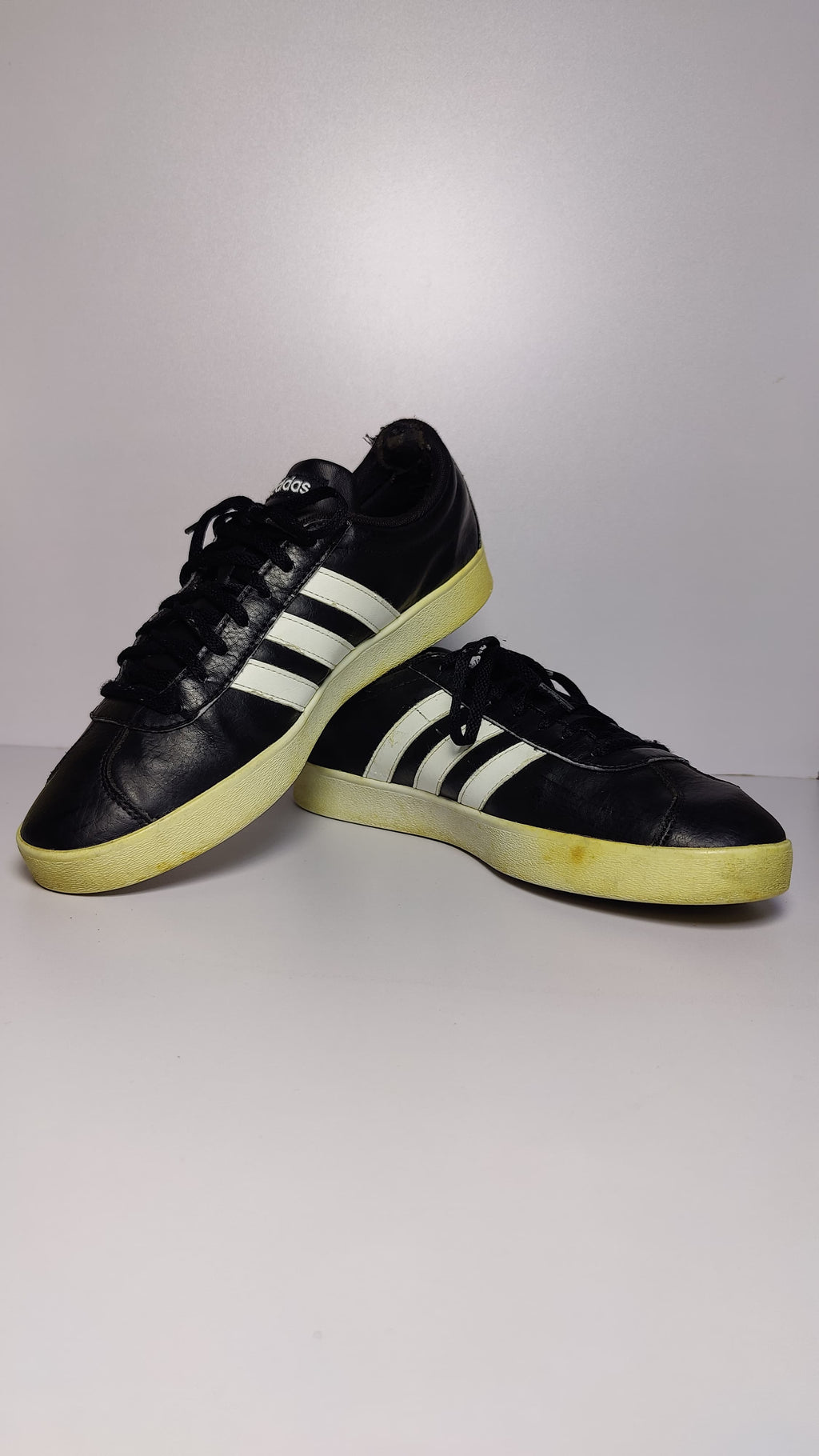 Adidas Men's OrthoLite® Float Courtset – Suede Black / White Stripe