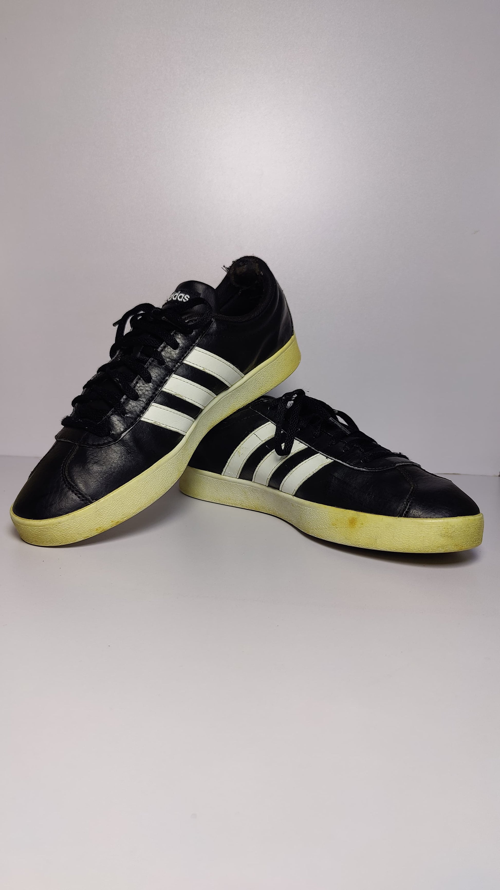 Adidas Men's OrthoLite® Float Courtset – Suede Black / White Stripe