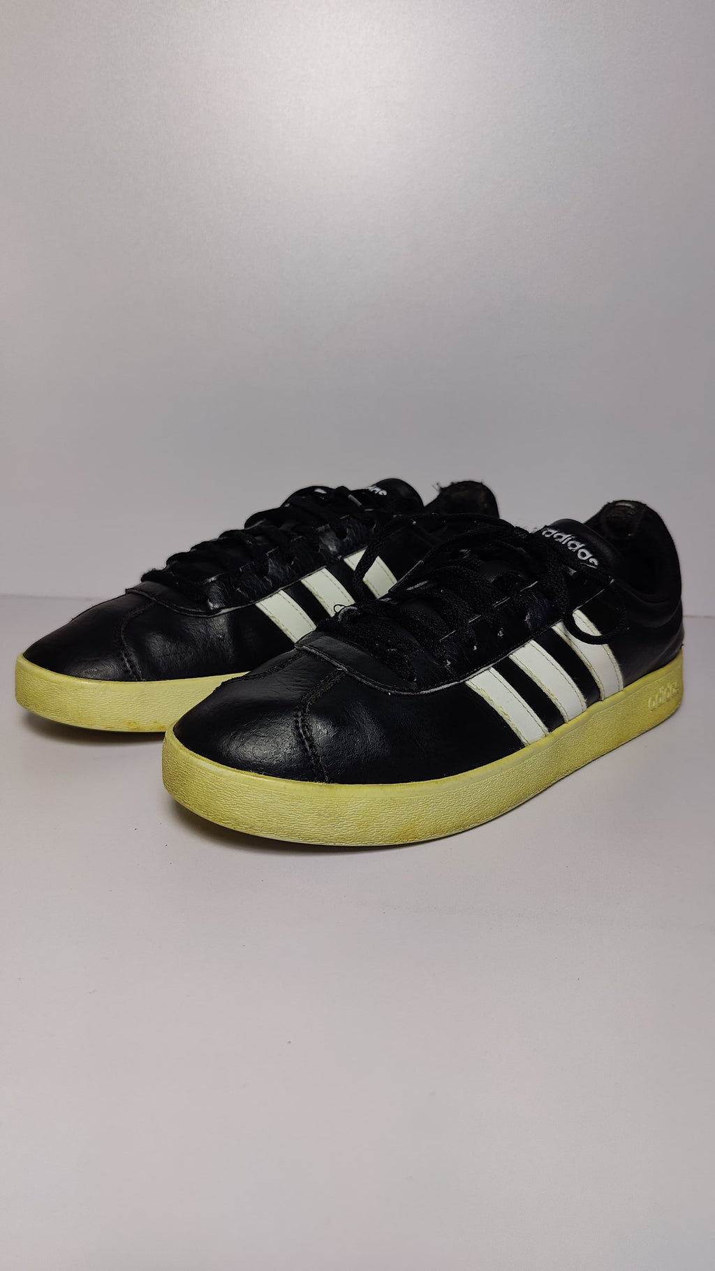 Adidas Men's OrthoLite® Float Courtset – Suede Black / White Stripe