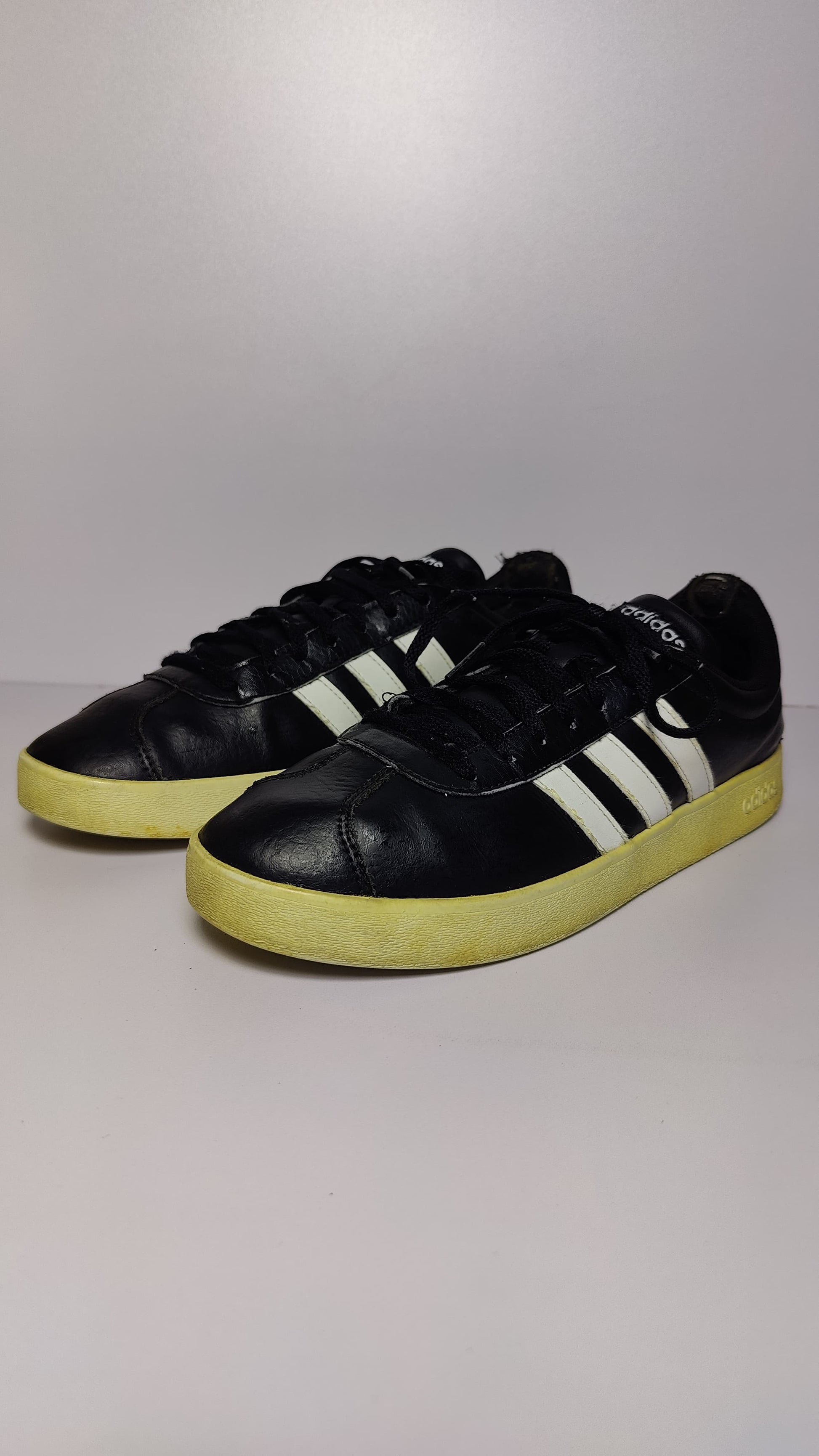 Adidas Men's OrthoLite® Float Courtset – Suede Black / White Stripe